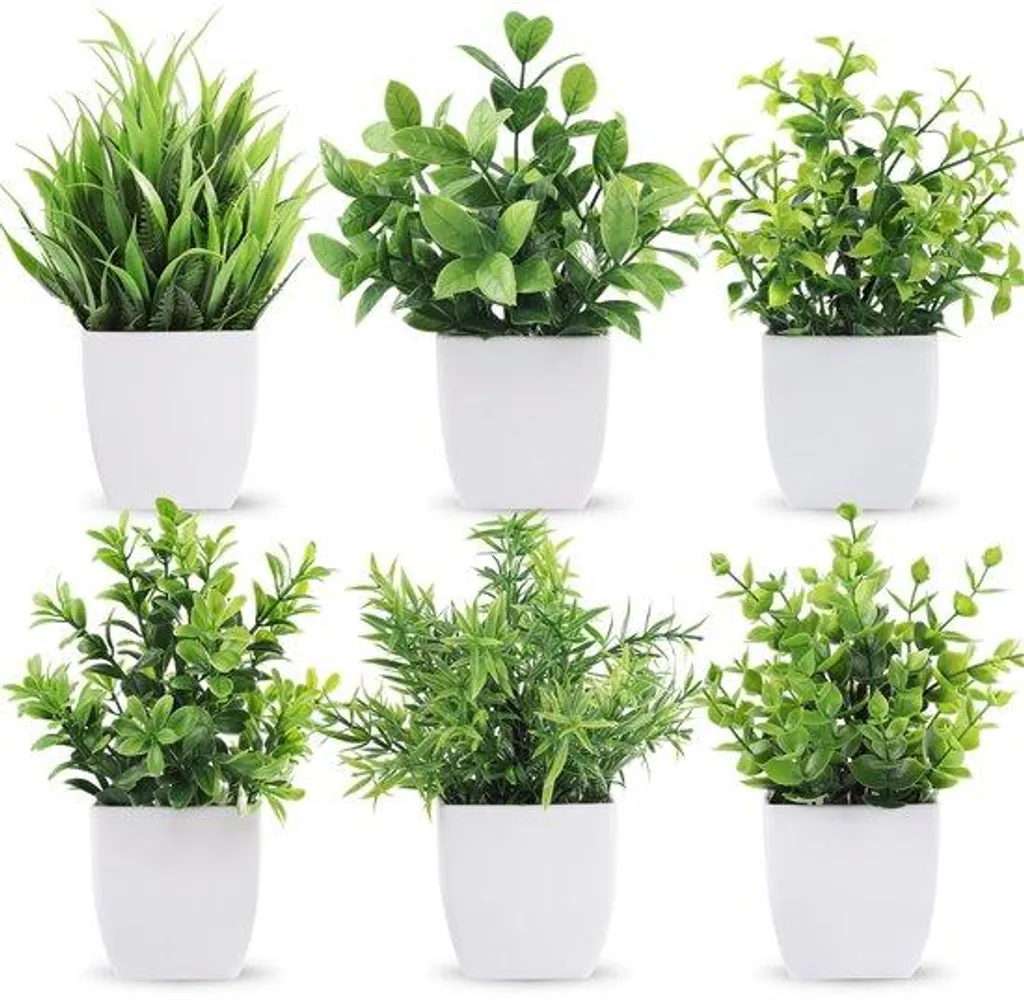 Végétation artificielle d'intérieur lot de 6 pots décoration moderne