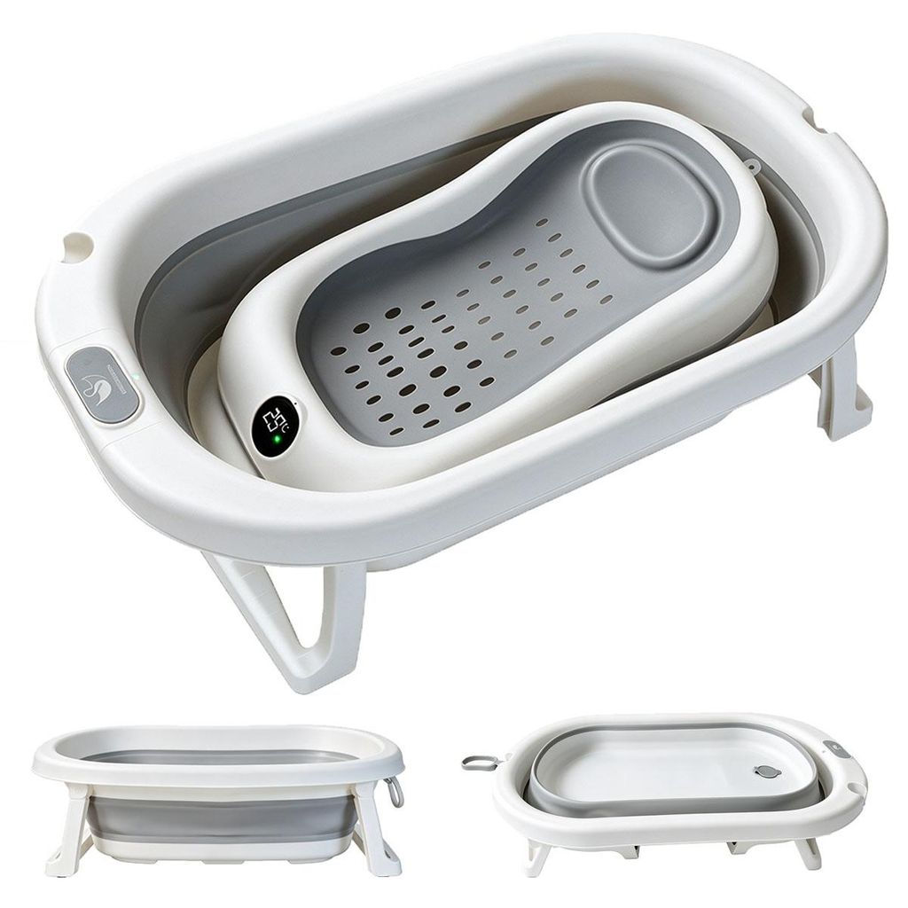 Faltbare Babybadewanne mit Badestütze und integriertem Produktbild 