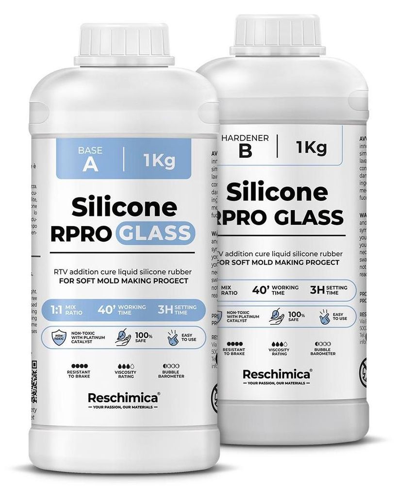 Tekutý silikónový kaučuk 1:1 R PRO GLASS, priesvitný Obrázok produktu 