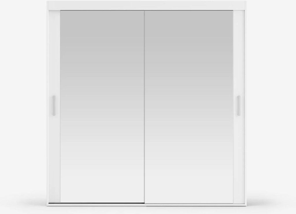 VIKK - Kleiderschrank Schiebeschrank, Schrank Selje - Wohnzimmer, Flur, Schlafzimmer - Garderobenschrank mit Spiegel - Schiebetürsystem, robuste K...