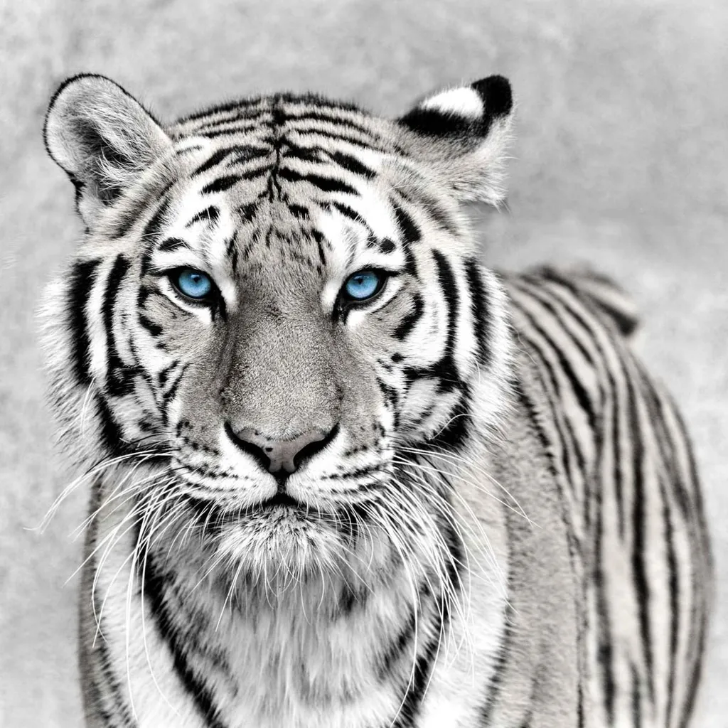 Tableau Tigre pour Salon Moderne 90x90 cm - Déco Murale Verre Acrylique
