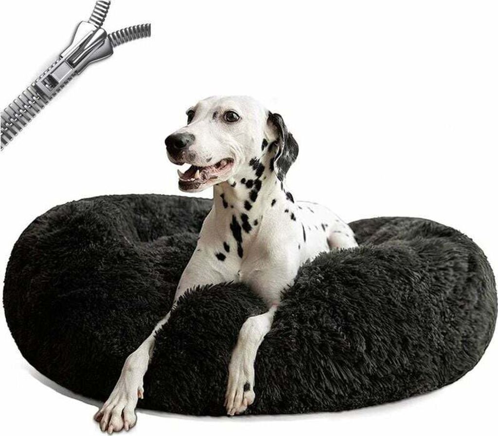 Hundekorb, XXXL Antistress Hundekissen mit abnehmbarem Bezug, Körbe und Möbel für Hunde, weiches rundes Bett für Hunde, waschbar, bequem