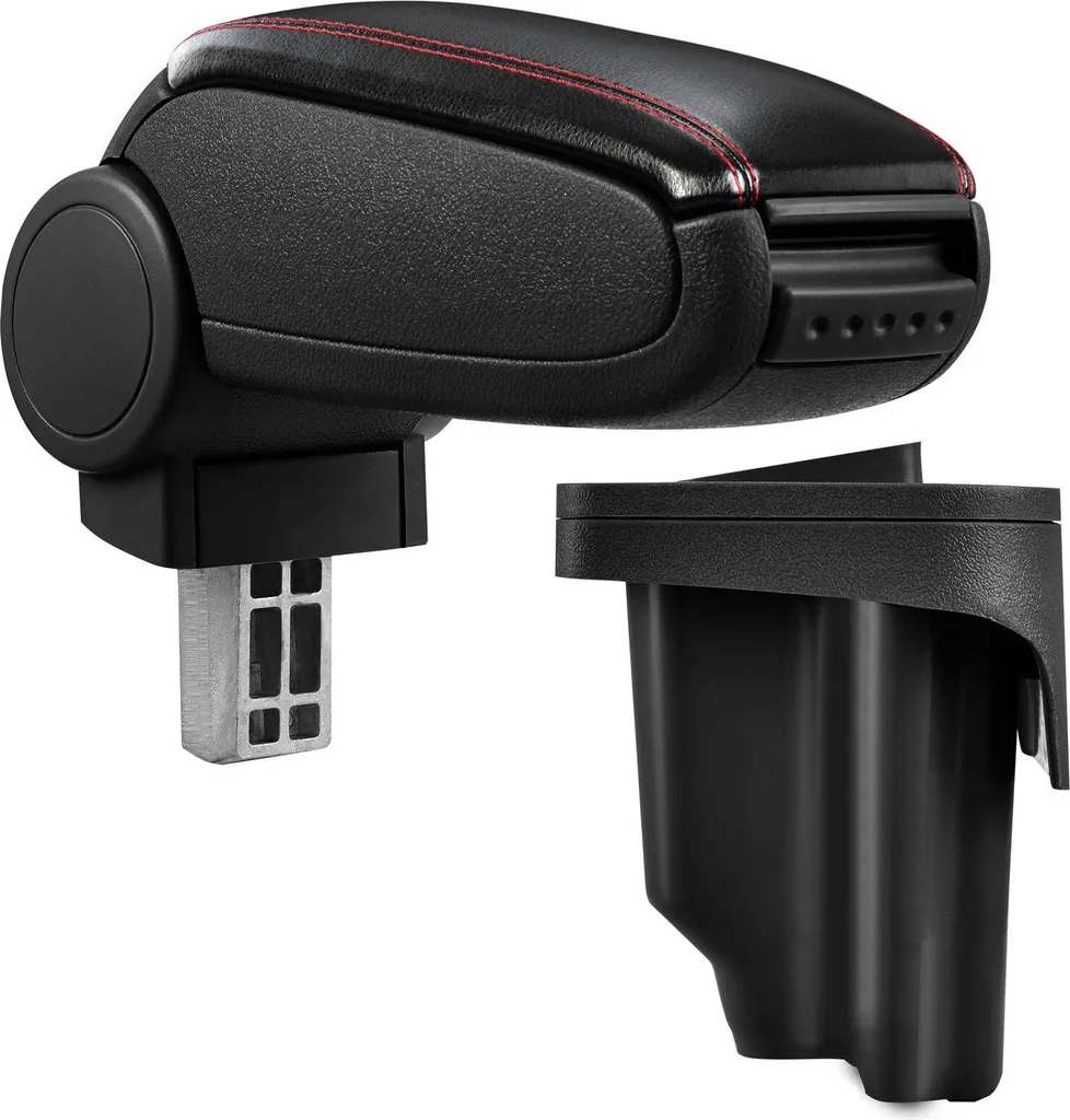 Accessorio Bracciolo BMW E46 - Pelle Premium Nero Rosso per Serie 3