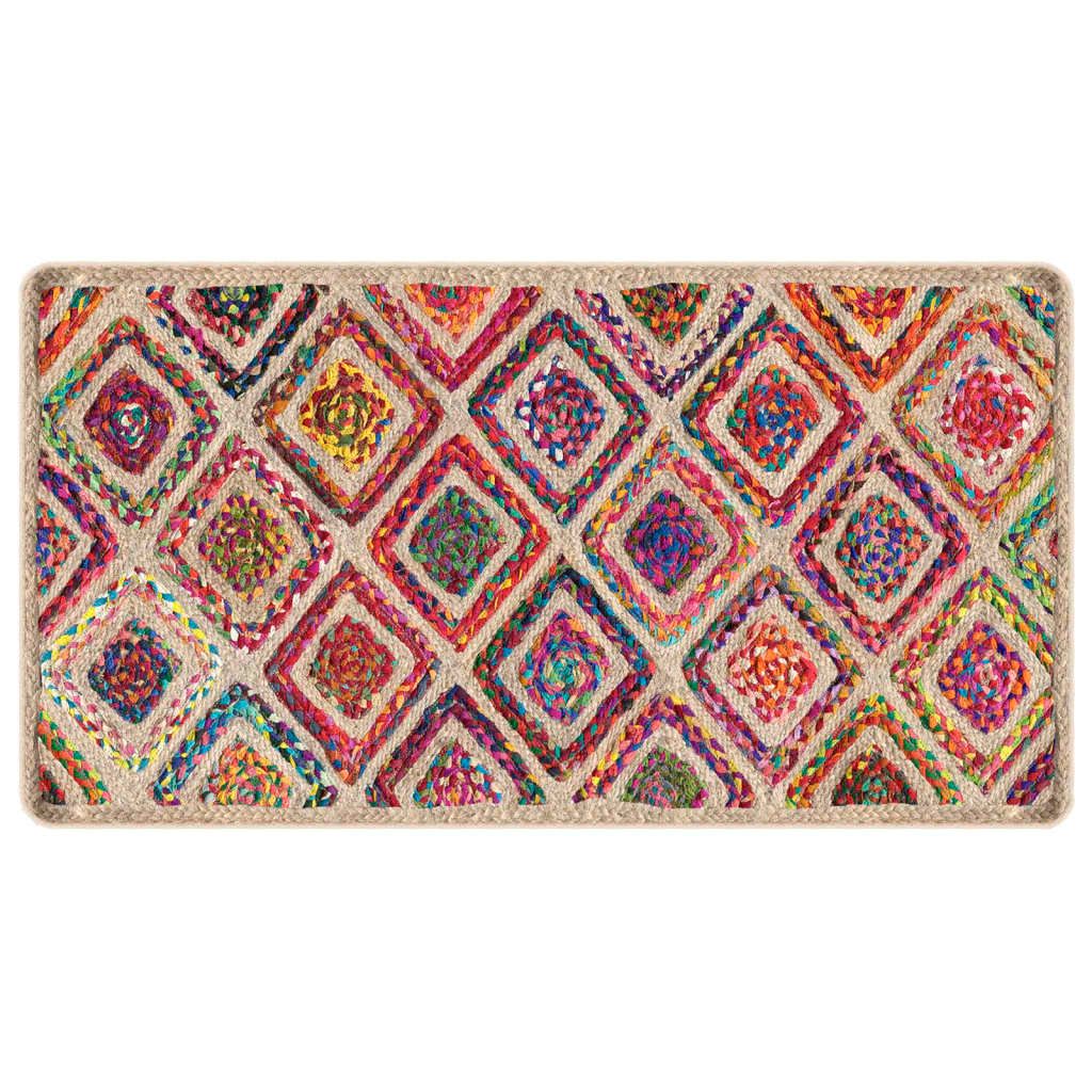 Teppich Waschbar Mehrfarbig 80x150 cm Rutschfest