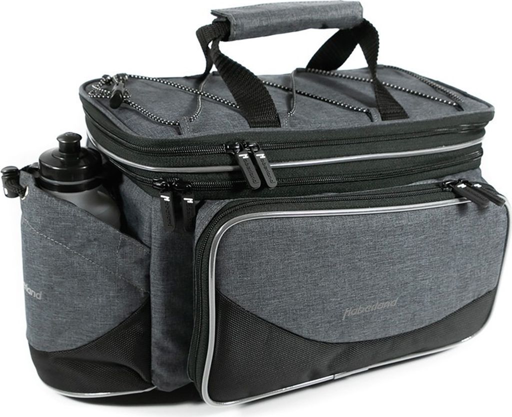 Haberland Gepäckträgertasche FlexibagTop, 40 x 22 x 24 cm, 20 Liter, UniKlip, grau/schwarz