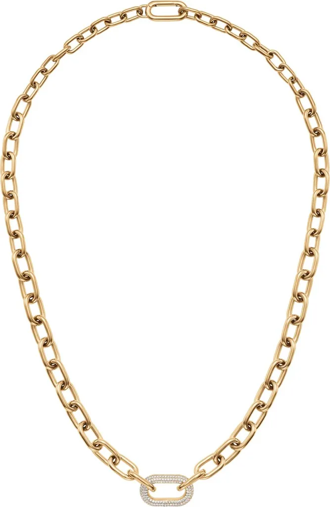 Collier Chaîne Dorée avec Cristal Daniel Wellington Bijou pour Femme