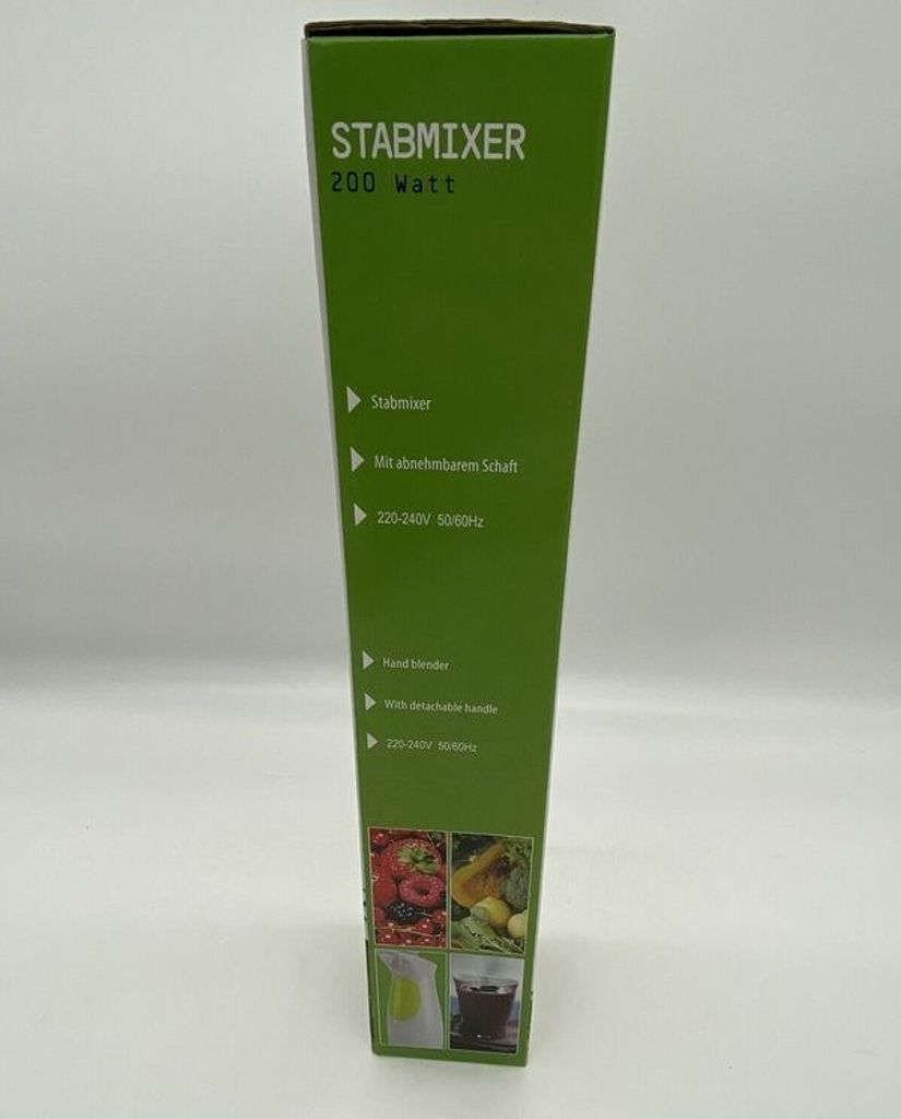 Stabmixer 250 Watt Mixer mit Edelstahlklingen Pürierstab Zerkleinerer