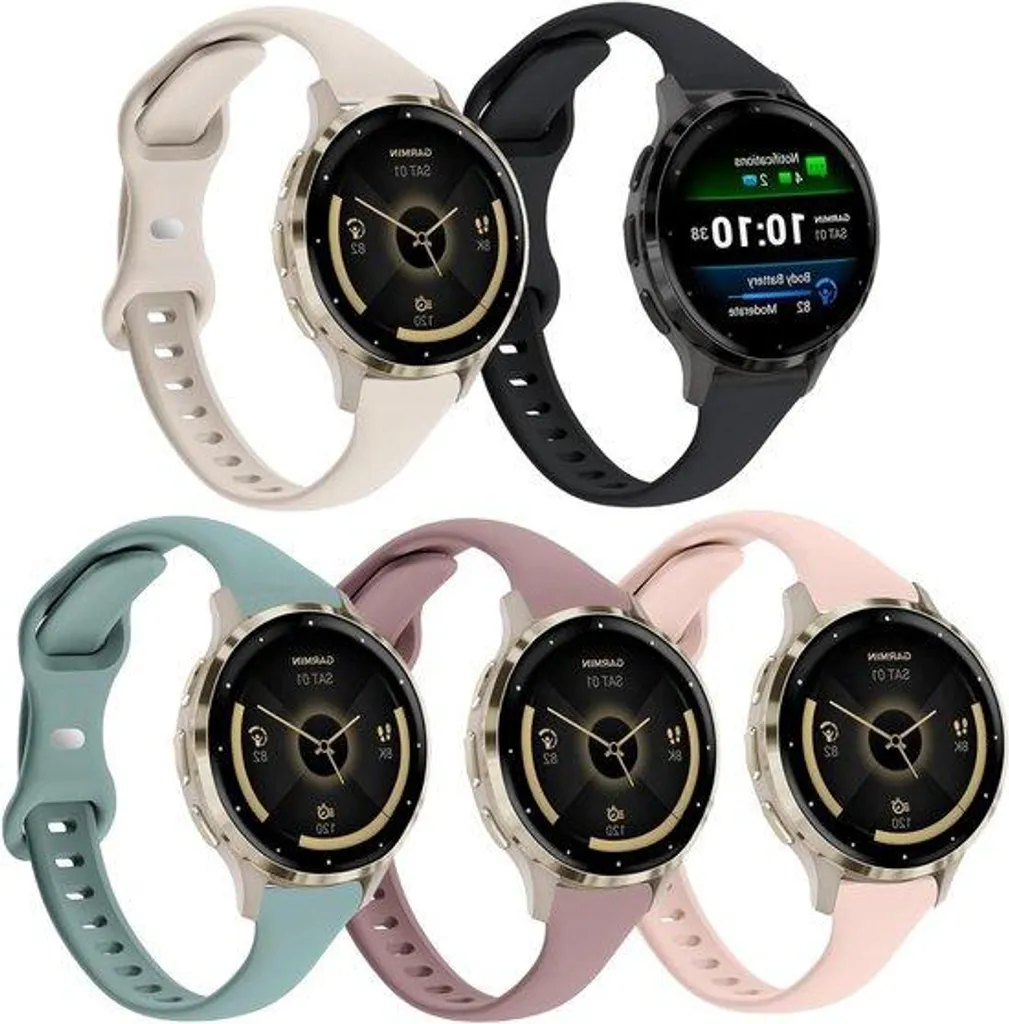 Bracelet 18mm anti-irritation pour Garmin Venu 3S - Silicone confort