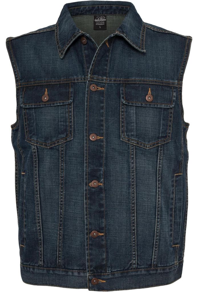 Urban Classics - Weste für Herren TN121 (L) (Jeansblau)