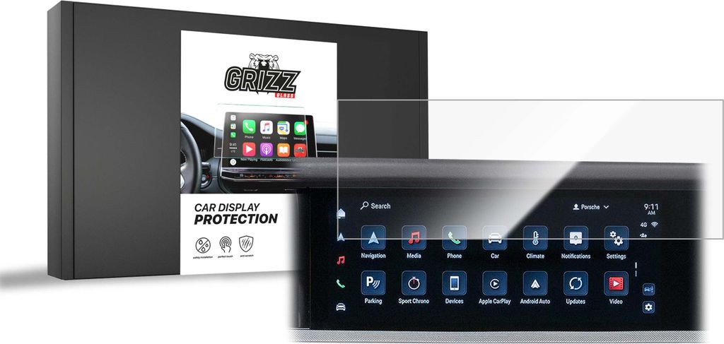 Keramische Autodisplayfolie für Porsche Panamera 3 12,3" (2024-2025), Grizz Protector