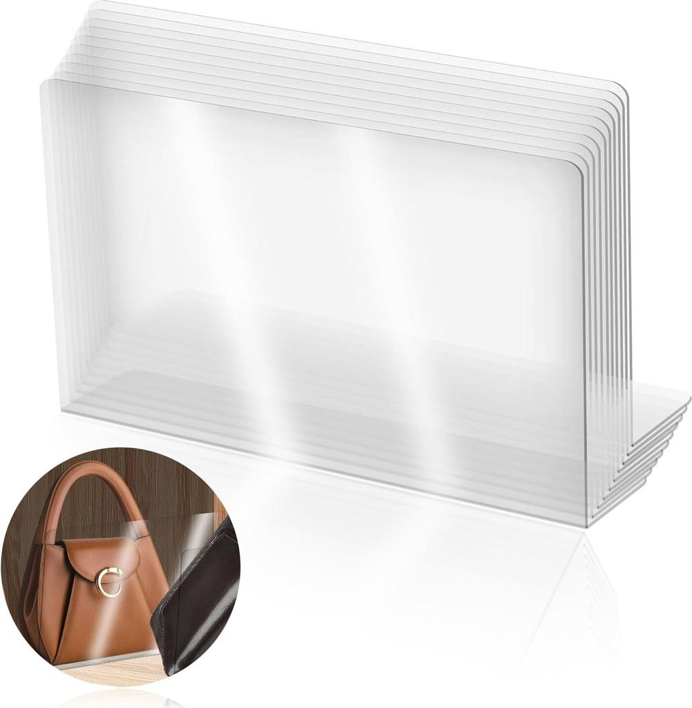 10 Stück Transparente Kleiderschrank-Trenner Acryl Regaltrenner für Schlafzimmer Küchenregale und Organisation