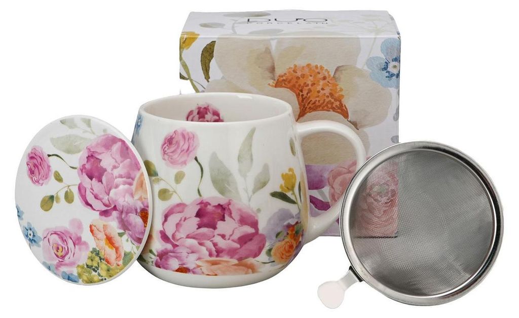 Duo | Hrnček na čaj so sitkom - 430 ml - Porcelán - Motív Obrázok produktu 