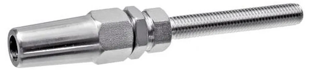 Terminaison Filetée Sertissage Manuel Pas à Gauche M10 D-Work Inox A4 - 2