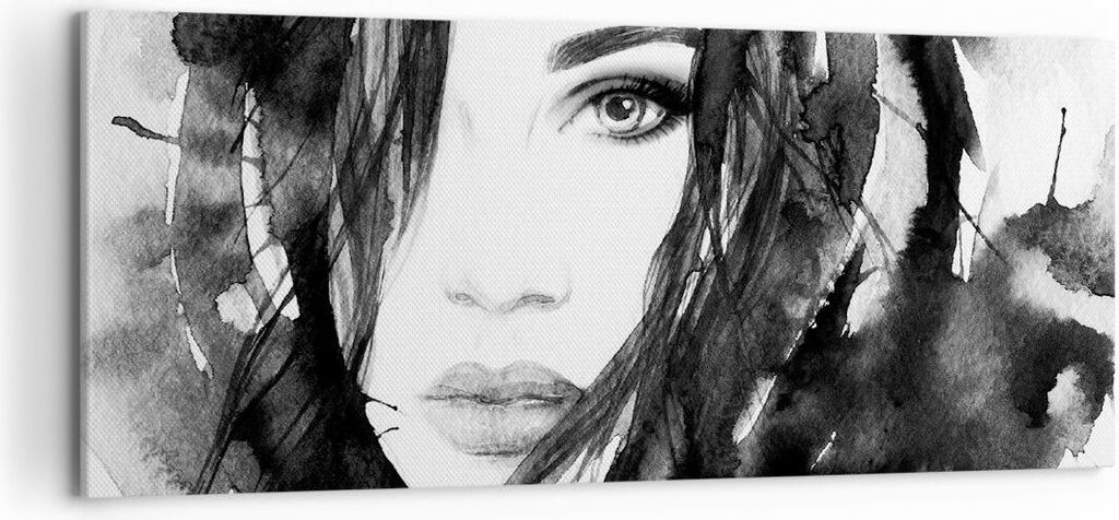 Bild auf Leinwand - Leinwandbild - Schmuck Dame Kleid Eleganz - 120x50cm - Wand Bild - Wanddeko - Leinwanddruck - Bilder - Kunstdruck - Wanddekorat...