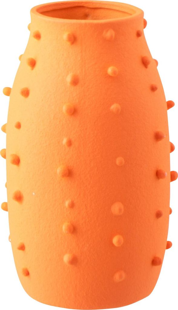 J-Line Vase Ruby Punkte Steingut Orange Small