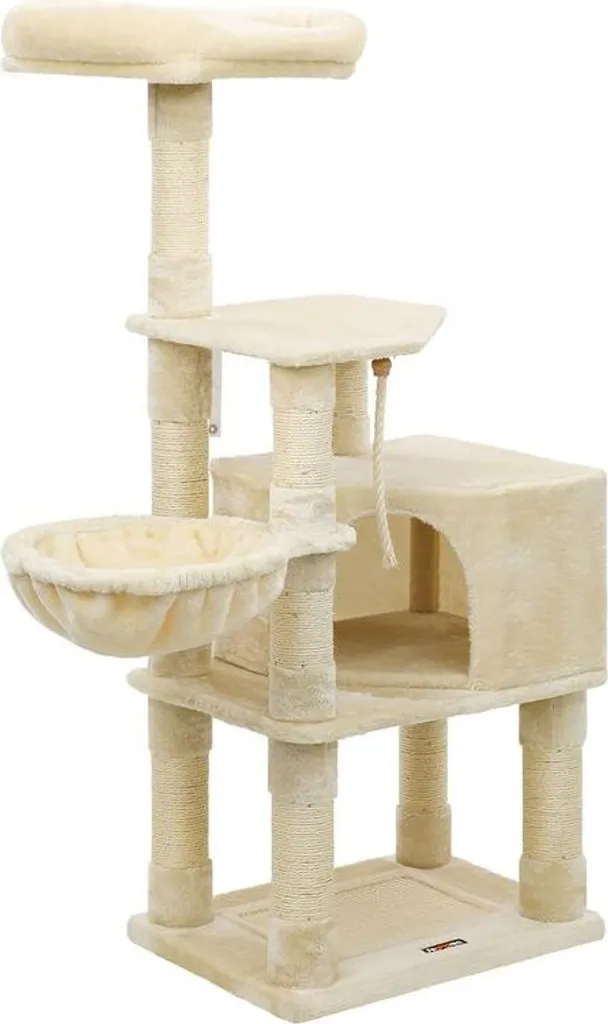 Arbre à chat pour appartement avec meuble litière discret et sisal