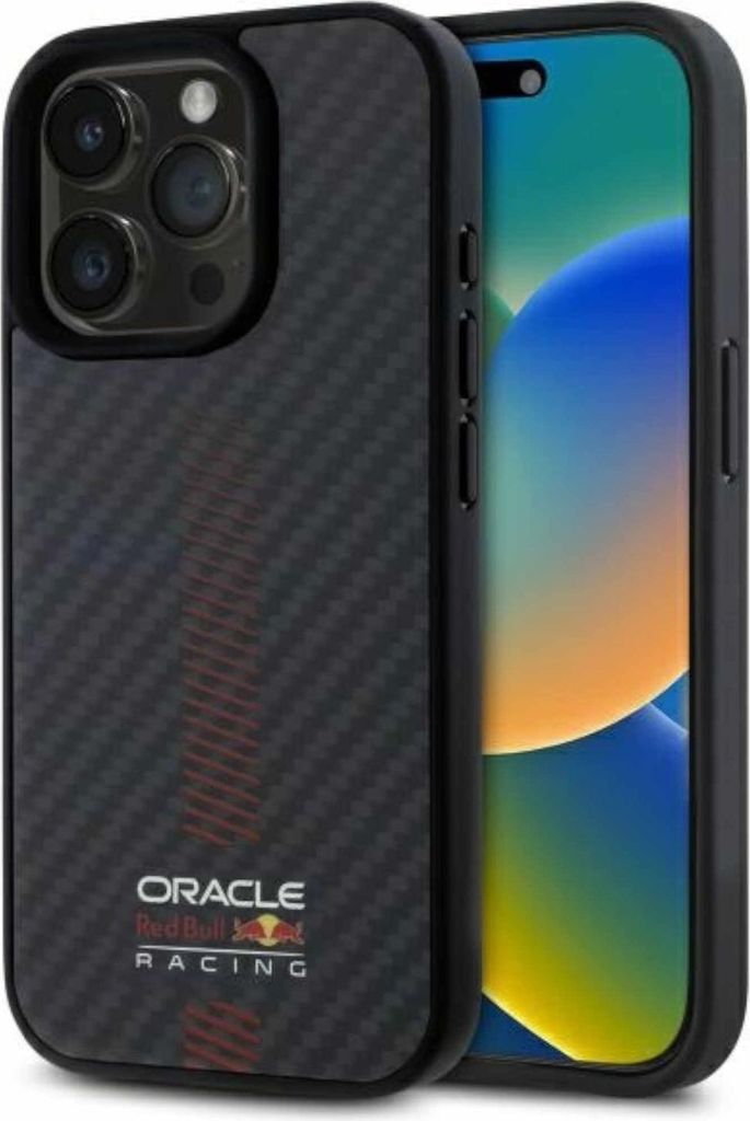 RedBull Apple iPhone 15 Pro Carbon Fiber Power Bar MagSafe Hülle Case