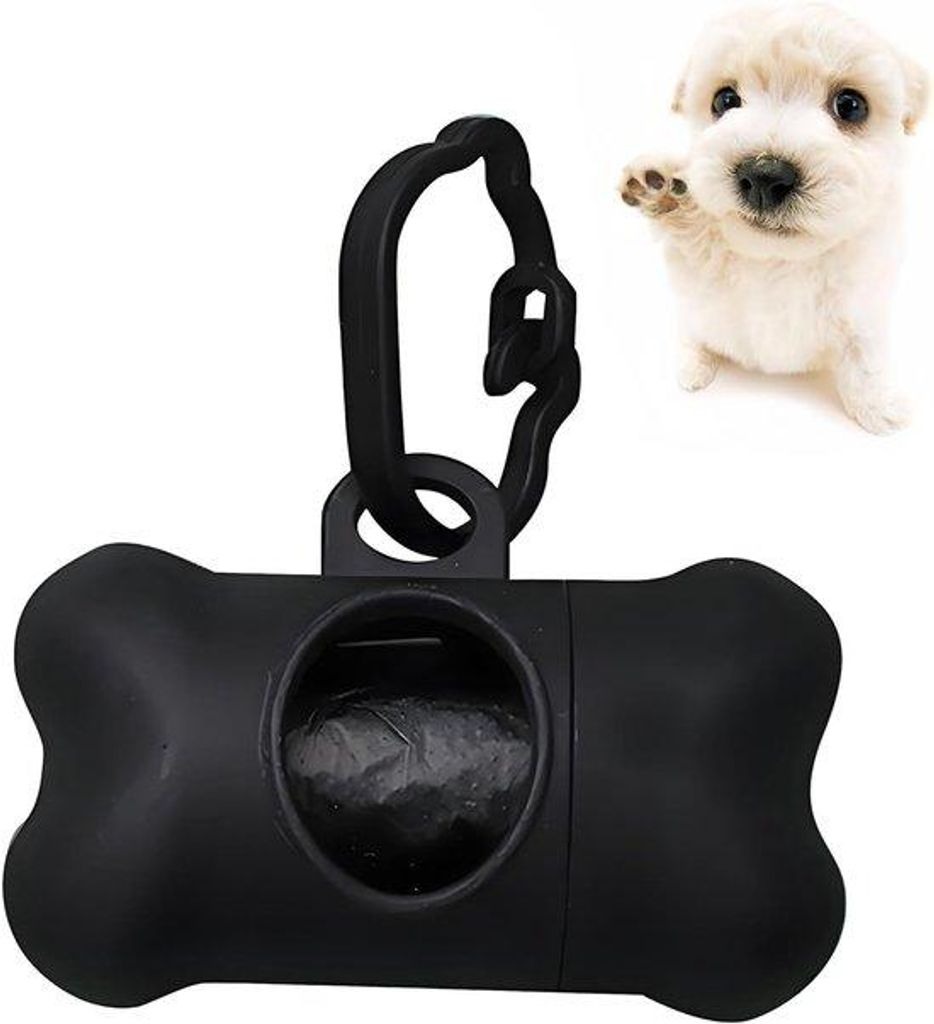 Hundekotbeutelhalter schwarz 8x5cm