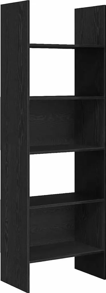 Libreria SYFAX™ Nero Rovere 60x180 cm | Design Minimal per Ufficio