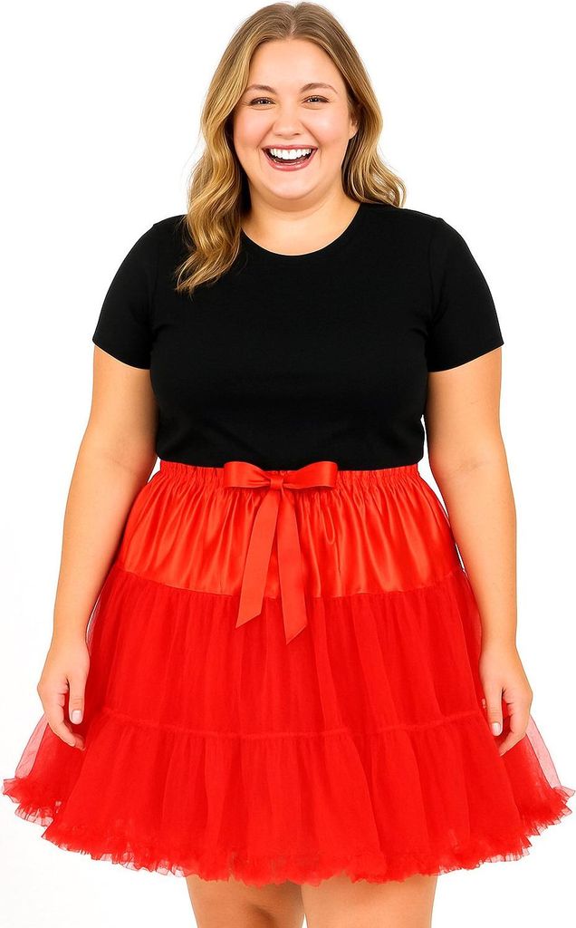 XXL Rüschen Tutu rot Größe: 3XL