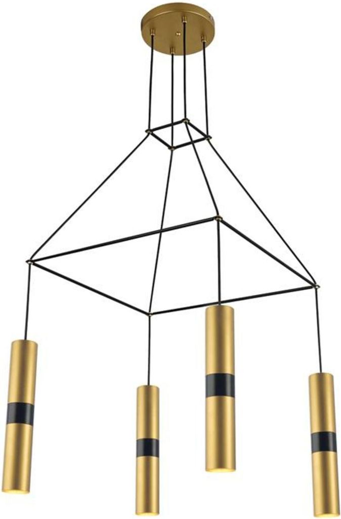 ACA Pendelleuchte 4xGU10, Messing, 56x56xH150cm, DA VINCI HM854P56BR
