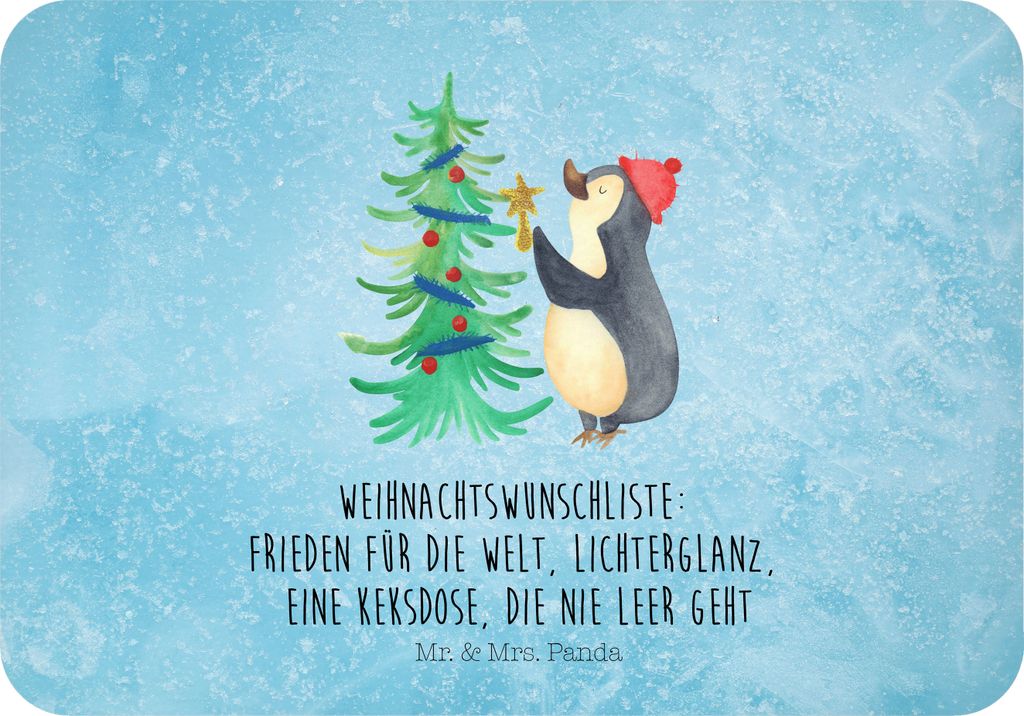 Mr. & Mrs. Panda magnet Pinguin Weihnachtsbaum - Eisblau - Geschenk, Kühlschrankmagnet, Pinnwandmagnet, haftmagnet, Weihnachten, Notizhalter, rech...
