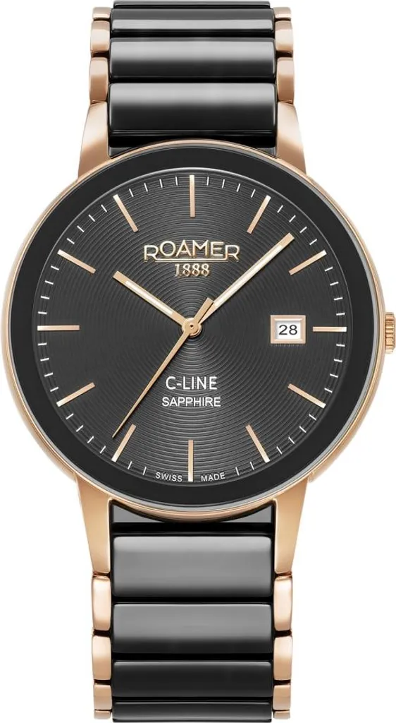 Montre ROAMER 997833 46 85 20 Or Rose pour Homme et Femme Luxe