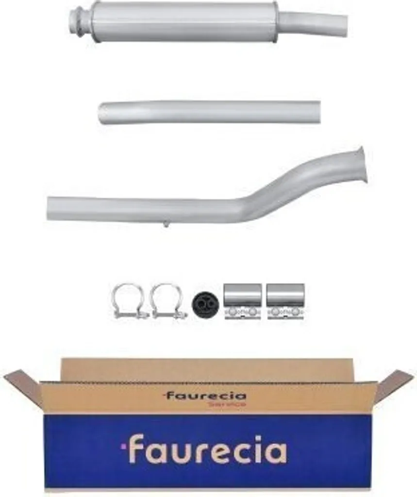 Pot d'échappement central HELLA 8LC pour Peugeot 406 Berline et Break