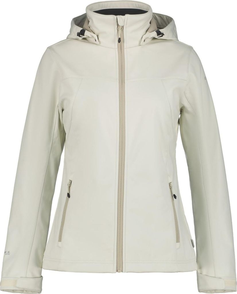 Icepeak Boise Softshelljacke für Damen leicht Wasserabweisend, Farbe:Crem, Größe:42
