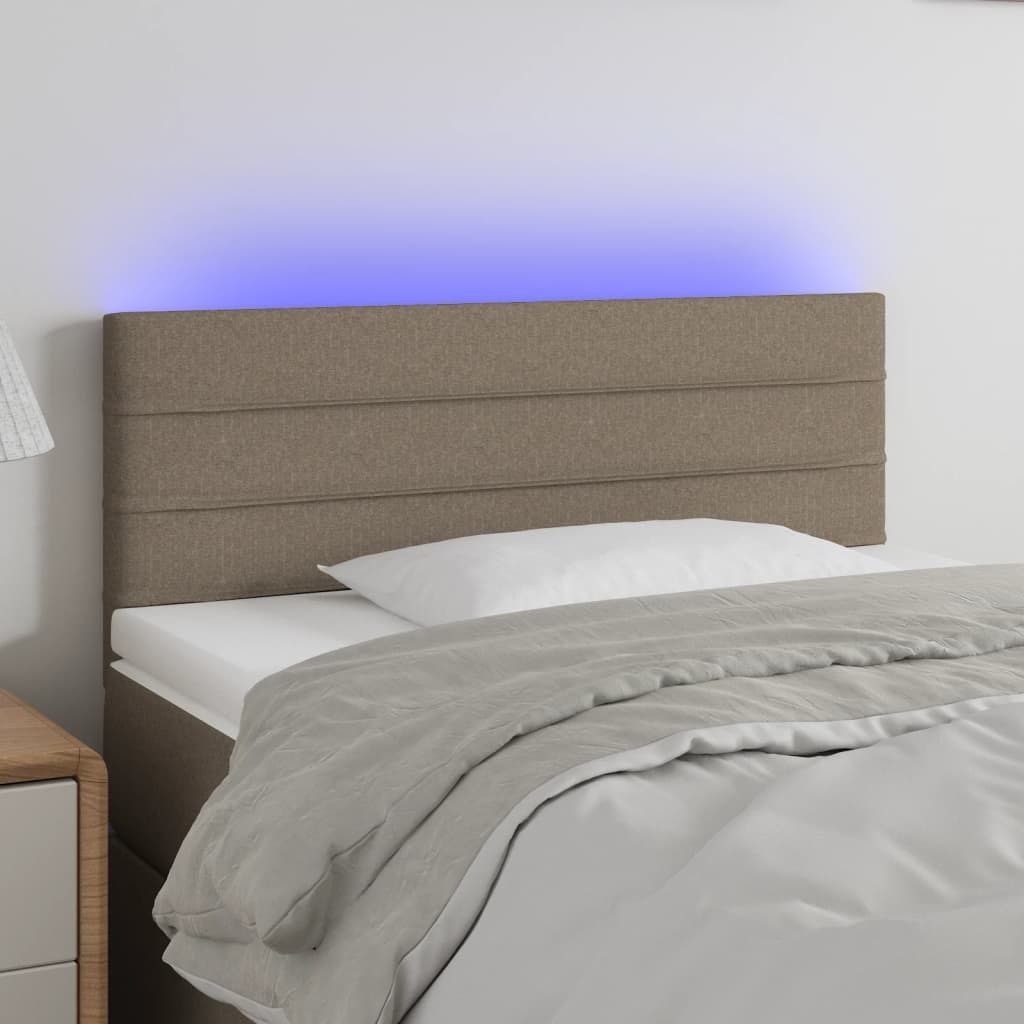 Maison Exclusive - LED Kopfteil Taupe 100x5x78/88 cm Stoff