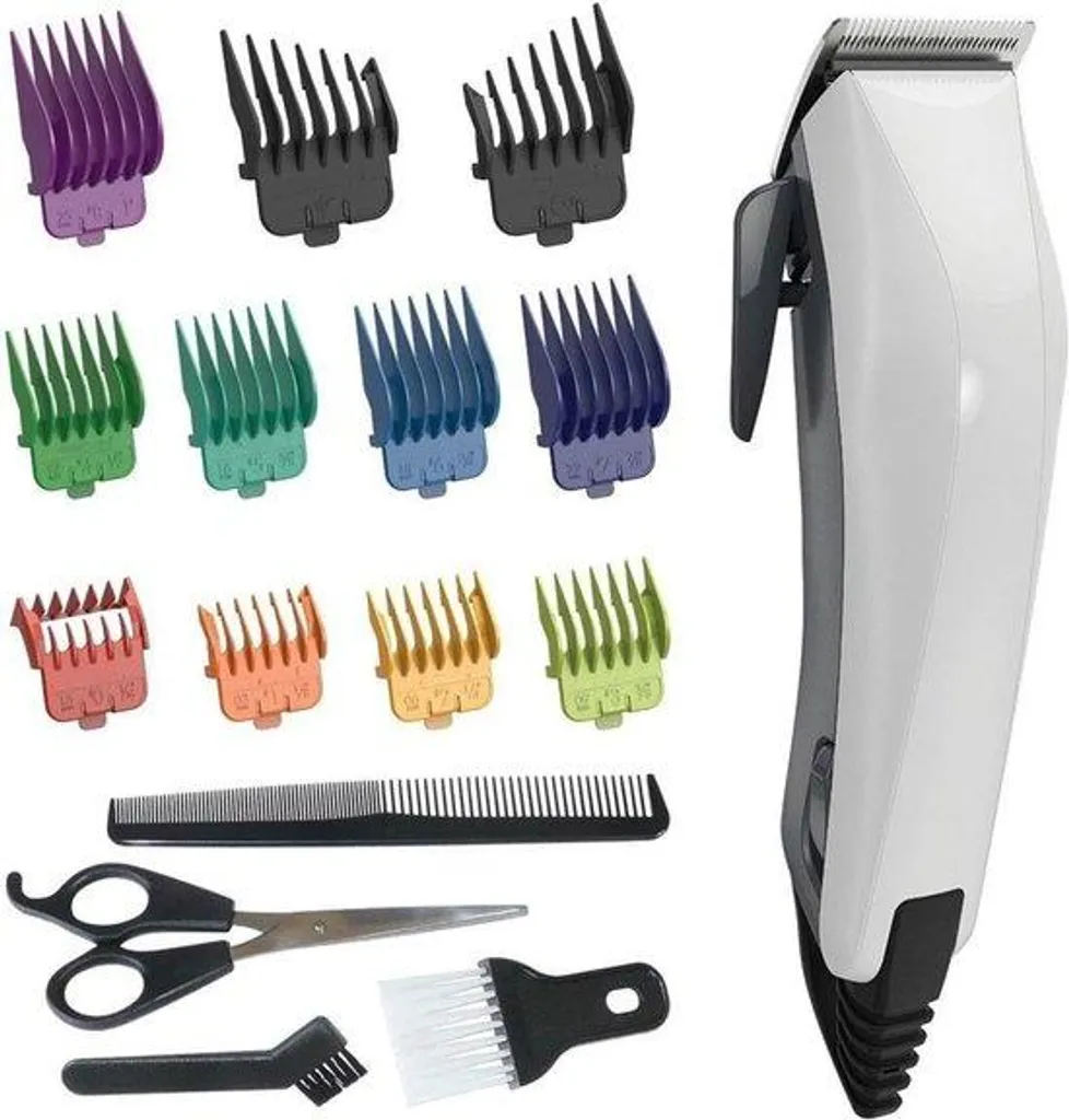 Kit de coupe de cheveux 16 pièces en acier inoxydable de 1,5 à 25 mm