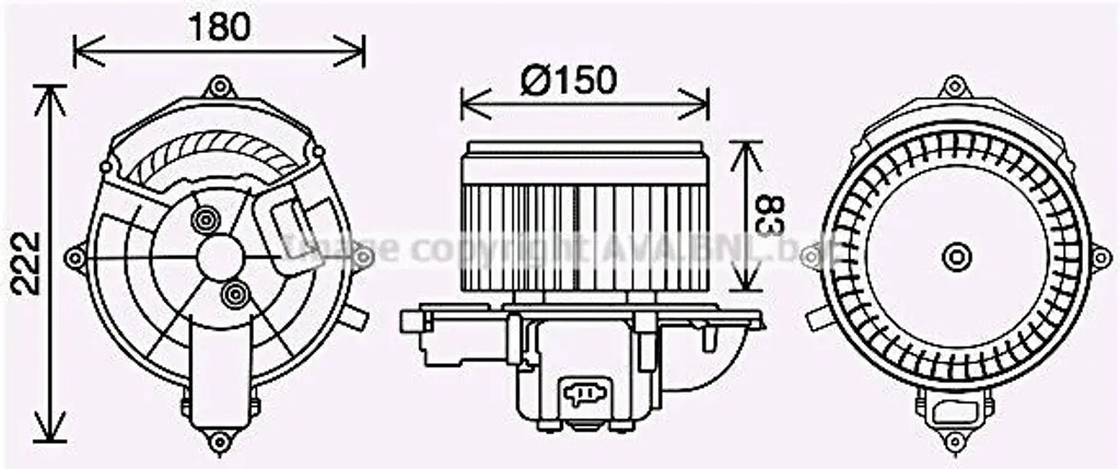 Moteur de ventilateur PRASCO CN8310 pour C4 Picasso I et Berlingo