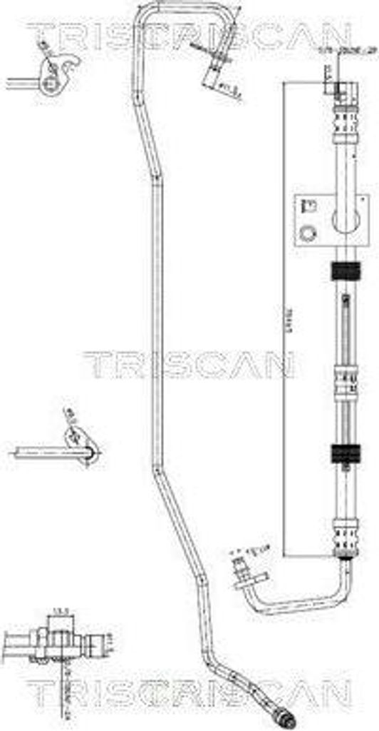 TRISCAN 8516 16032 Servoleitung für FORD MONDEO IV Turnier (BA7) von Hydraulikpumpe nach Lenkgetriebe