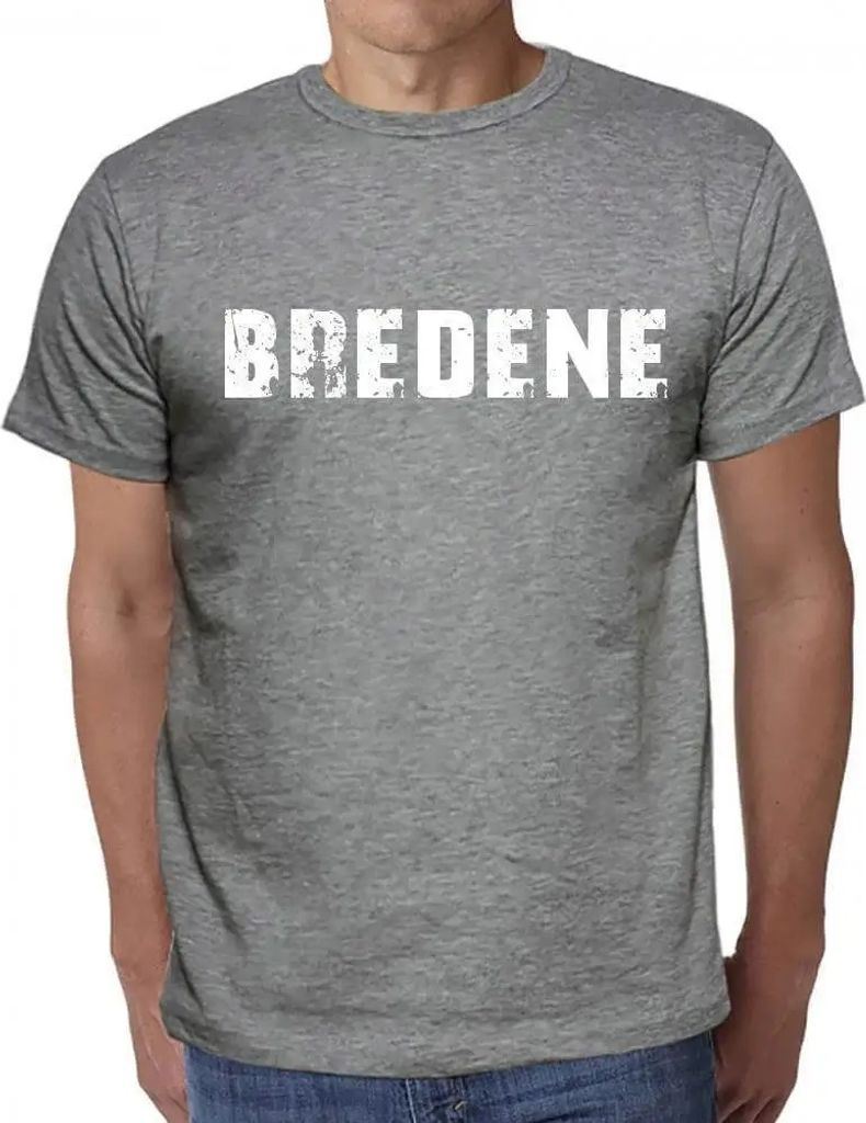 Herren Grafik T-Shirt Bredene Öko-Verantwortlich Vintage Jahrgang Kurzarm Lustige Druck Geburtstag Geschenk Mann
