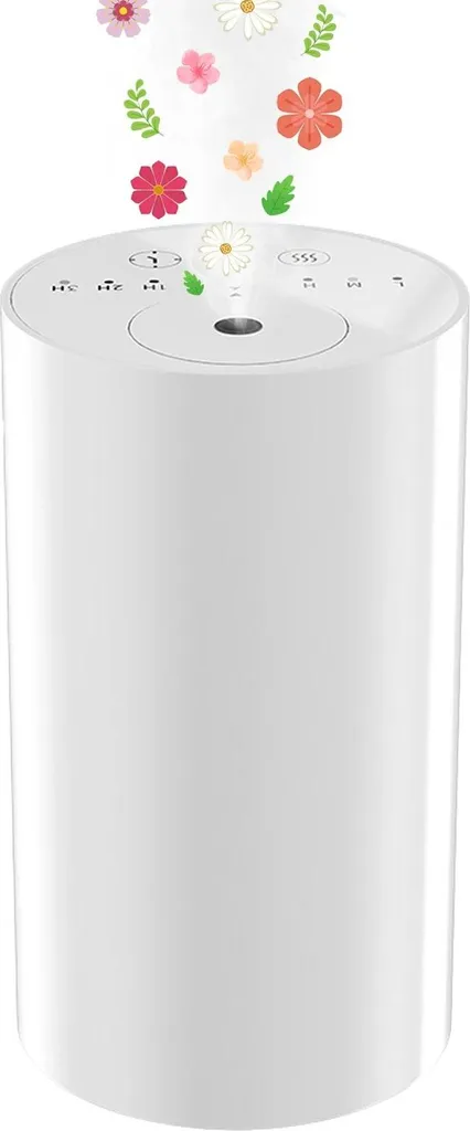 Diffuseur d'huiles essentielles sans eau blanc avec batterie et USB