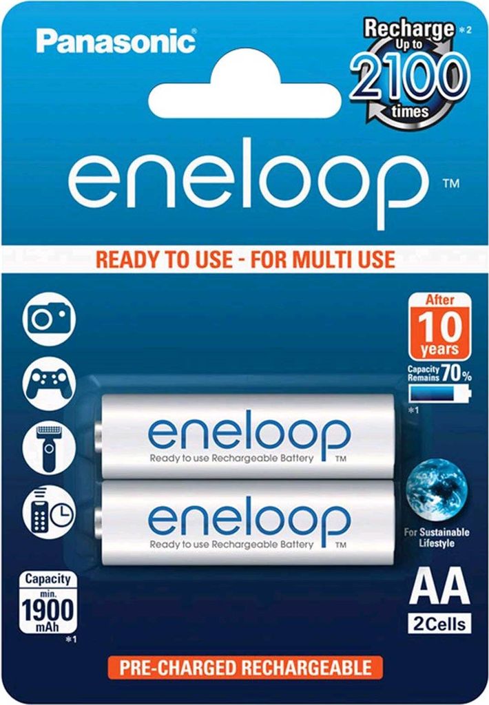 Panasonic eneloop Akku AA - 2er-Blister (BK-3MCCE/2BE)