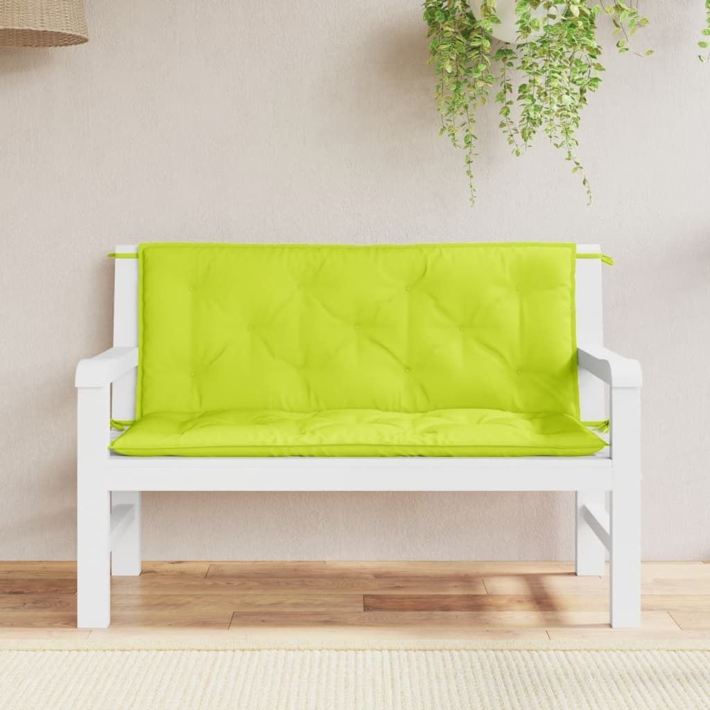 Maison Exclusive - Gartenbank-Auflagen 2 Stk. Knallgrün 120x50x7 cm Oxford-Gewebe