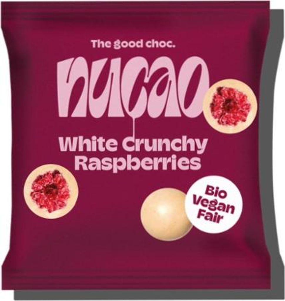 nucao Schokofrüchte White Crunchy Raspberries 50g