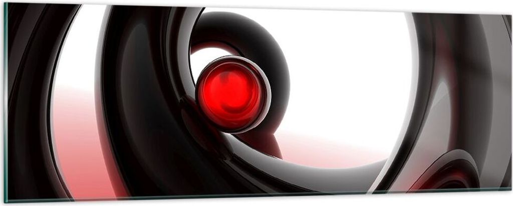 Bilder auf glas - Abstraktion Komposition Glaskugeln - 90x30cm - Glasbilder - Wandbilder - Kunstdruck - zum Aufhängen bereit - Wanddekoration aus ...