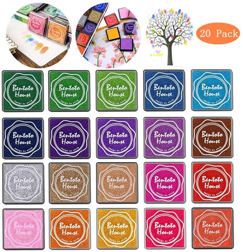 20 Farbe Fingerabdruck Stempelkissen Sets für alle Altersgruppen 