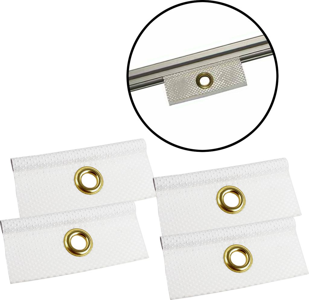 4er Set Kederöse weiß 7,5 mm für Kederschiene Wohnwagen & Wohnmobil Keder Öse