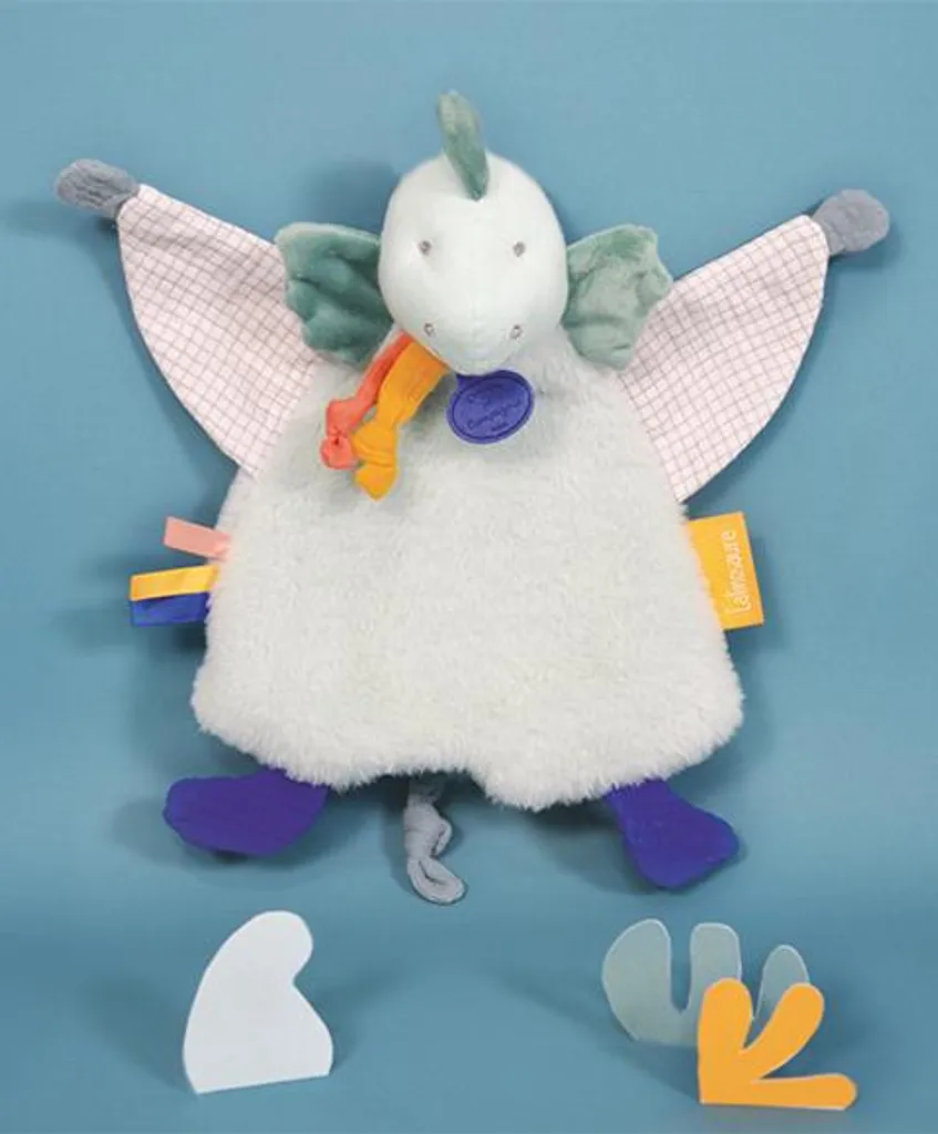 Doudou Vert Crapaud Dinosaure 25 cm - Matière Extra Douce pour Bébé - 2