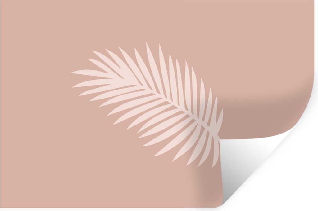 MuchoWow Wandtattoo Wandsticker Wandaufkleber Sommer - Blatt - Pastell 60x40 cm Selbstklebend und Repositionierbar - Wierderverwendbar - Selbstkl...