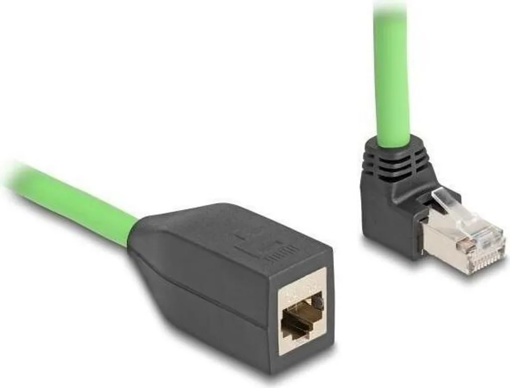 Extension Ethernet RJ45 2m pour Espace Réduit CAT 6a Blindé Vert - 2
