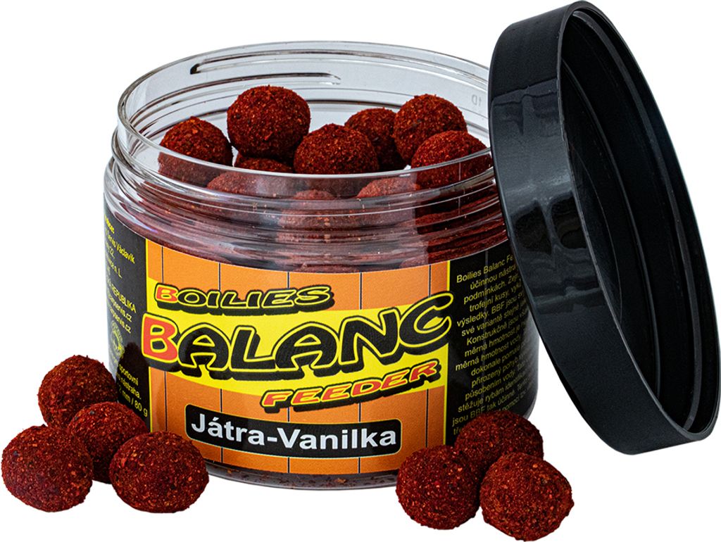 Karpfen Servis Václavík boilies Balanc Feeder Játra-Vanilka 12mm 80g
