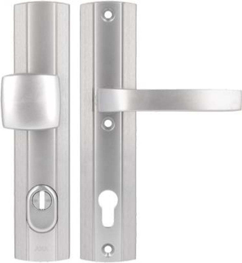 Axa Prestige 90 WB Griffabzieher Klasse 3 mit FLEX-Einsteckschutz (Brandschutz), Farbe F6 - Edelstahl (Türstärke 74-83 mm)