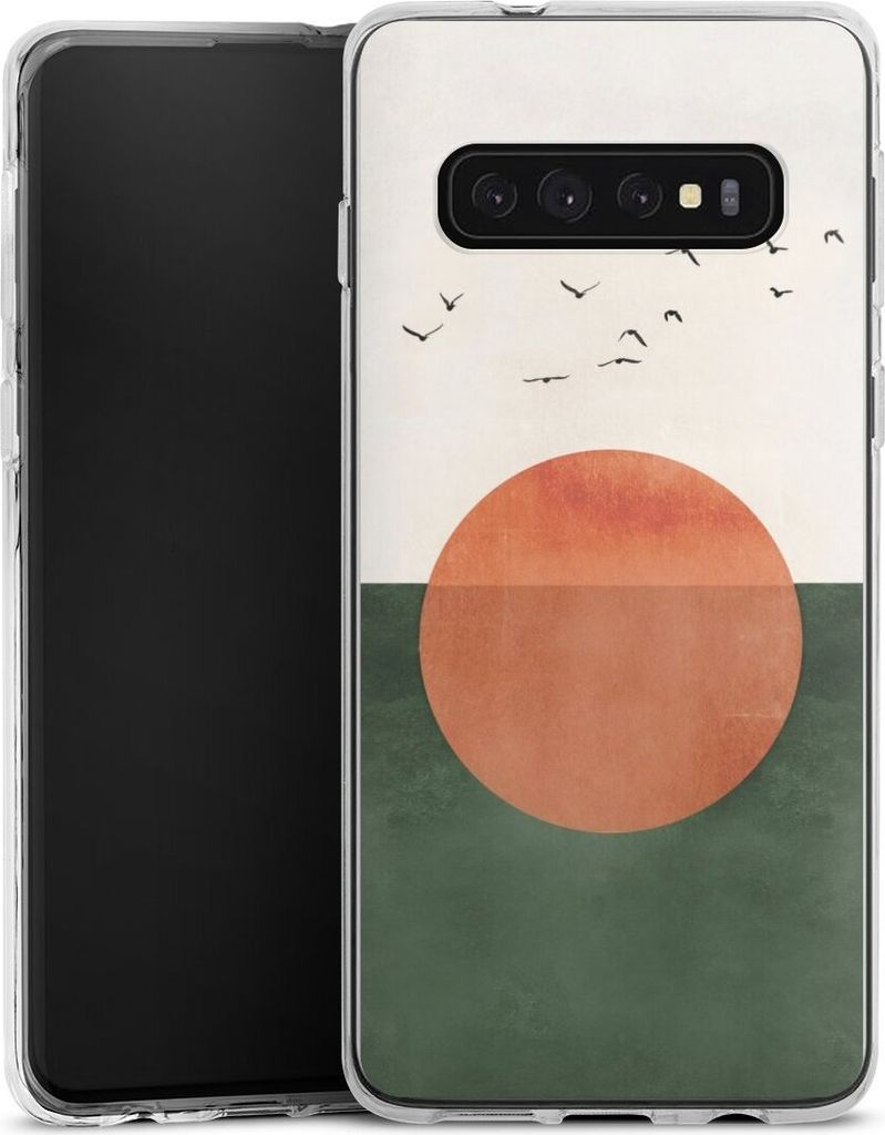 DeinDesign Handyhülle für Samsung Galaxy S10 Plus Silikon Hülle Case Smartphone Schutzhülle Sonnenschein Sonnenuntergang Vogel