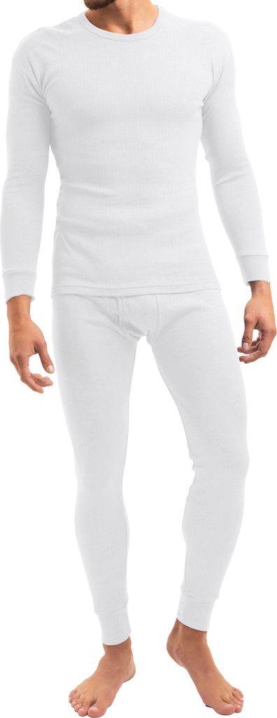 MT Herren Ski- & Thermowäsche Set - Lange Unterwäsche Weiche Innenseite - Weiß M