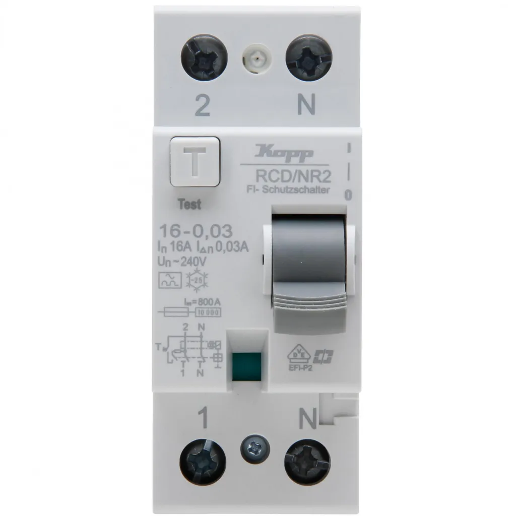 Interrupteur différentiel KOPP 16A 30mA Type A 2 Pôles pour tableau - 2