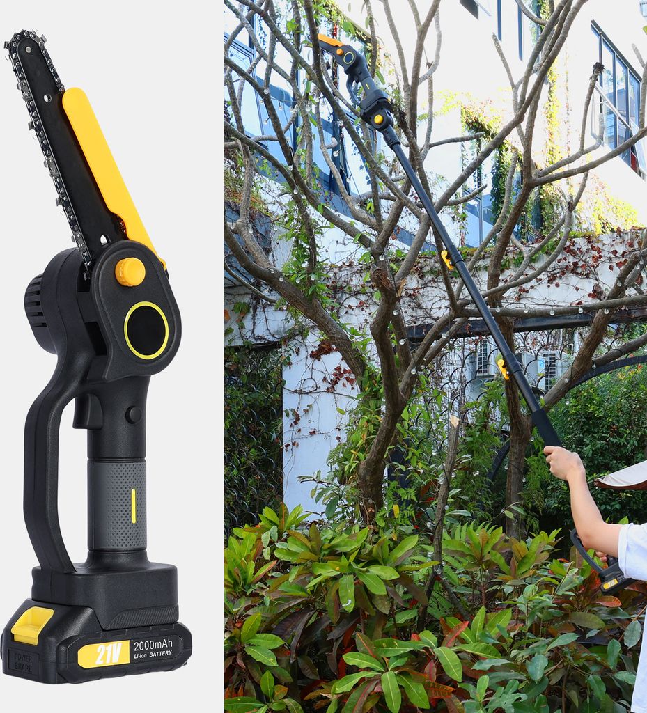 2-in-1 Akku-Stangensäge & Mini-Kettensäge, bürstenlose Produktbild 